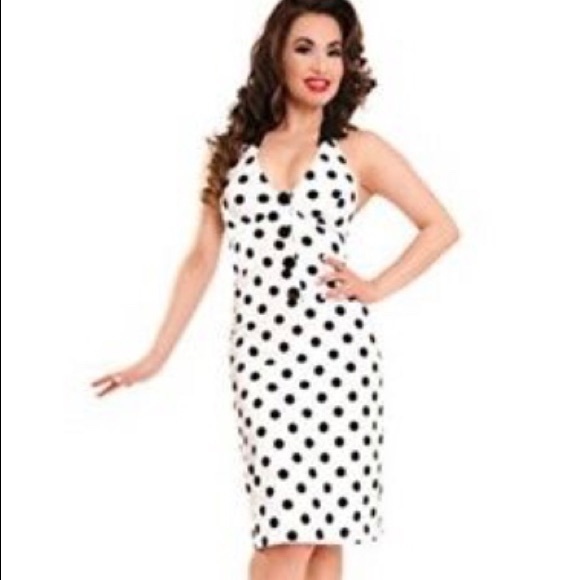 RockSteady Dresses & Skirts - B/W Polka Dot Rock Steady Cherry Dollface Dress 3x